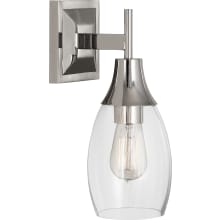 Grace 13" Tall Bathroom Sconce with Clear Glass Shade