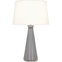 Pearl 30" Column Table Lamp with Nickel Accents