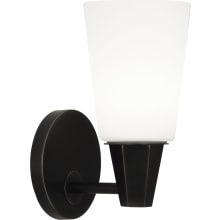 Wheatley 10" Tall Hardwired or Plug-In Bathroom Sconce with Frosted Glass Shade