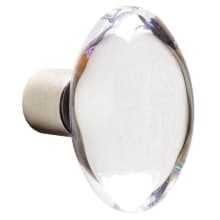 1" x 1-3/4" Oval Crystal Cabinet Knob