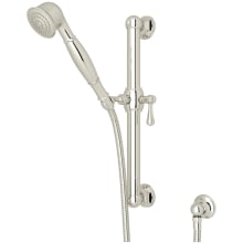 Palladian 1.8 GPM Single Function Hand Shower Package - Includes Slide Bar, Hose, and Wall Supply