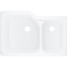 Allia 33" Undermount Double Basin Fireclay Kitchen Sink