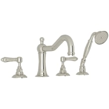 Acqui Deck Mounted Roman Tub Filler with Built-In Diverter - Includes Hand Shower