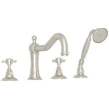 Acqui Deck Mounted Roman Tub Filler with Built-In Diverter - Includes Hand Shower