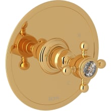 Italian Bath Pressure Balanced Valve Trim Only with Single Cross Handle - Less Rough In