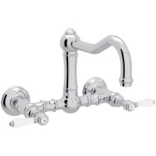 Acqui 1.5 GPM Wall Mounted Widespread Bridge Kitchen Faucet