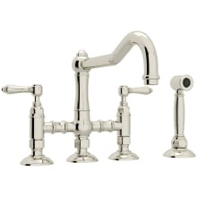 Acqui 1.5 GPM Widespread Bridge Kitchen Faucet - Includes Side Spray