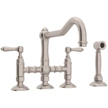 Acqui 1.5 GPM Widespread Bridge Kitchen Faucet - Includes Side Spray