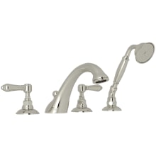Viaggio Deck Mounted Roman Tub Filler with Built-In Diverter - Includes Hand Shower