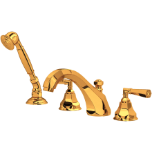Palladian Deck Mounted Roman Tub Filler with Built-In Diverter - Includes Hand Shower