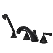 Palladian Deck Mounted Roman Tub Filler with Built-In Diverter - Includes Hand Shower