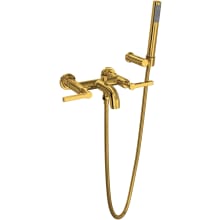 Lombardia Wall Mounted Tub Filler with Built-In Diverter - Includes Hand Shower