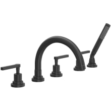 Lombardia Deck Mounted Tub Filler with Built-In Diverter - Includes Hand Shower