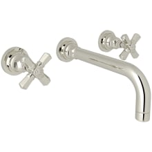 San Giovanni 1.2 GPM Wall Mounted Widespread Bathroom Faucet