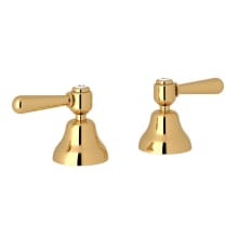 Verona Pair of 1/2" Hot and Cold Sidevalves Only with Metal Lever Handles