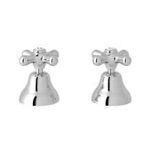 Verona Pair of 1/2" Hot and Cold Sidevalves Only with Metal Cross Handles
