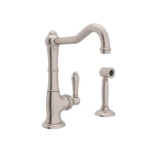 Acqui® 1.8 GPM Deck Mounted Single Hole Faucet with Single Lever Brass Handle - Includes Sidespray