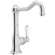 Acqui 1.5 GPM Single Hole Bar Faucet with Porcelain Handle