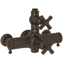 Palladian Exposed Thermostatic Valve Trim with Dual Cross Handles and Volume Control