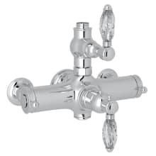 Country Bath Exposed Thermostatic Shower Valve Trim (Trim Only) with Crystal Lever Handles