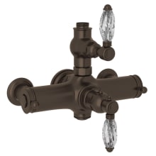 Country Bath Exposed Thermostatic Shower Valve Trim (Trim Only) with Crystal Lever Handles