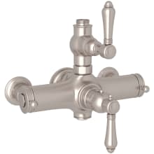 Country Bath Exposed Thermostatic Valve Trim with Dual Lever Handles and Volume Control