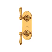 Five Function Thermostatic Valve Trim Only with Dual Lever Handles and Integrated Diverter - Less Rough In
