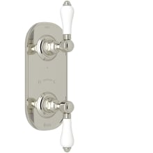 Country Bath 5 Function Thermostatic Valve Trim Only with Double Lever Handle and Integrated Diverter - Less Rough In
