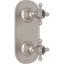 Country Bath 5 Function Thermostatic Valve Trim Only with Double Cross Handle and Integrated Diverter - Less Rough In