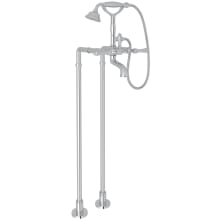 Acqui Floor Mounted Tub Filler with Built-In Diverter - Includes Hand Shower