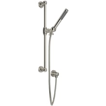 San Giovanni 1.8 GPM Single Function Hand Shower Package - Includes Slide Bar, Hose, and Wall Supply