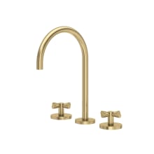 Amahle 1.2 GPM Widespread Bathroom Faucet with Cross Handles and Pop-Up Drain Assembly