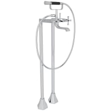 Bellia Floor Mounted Clawfoot Tub Filler with Built-In Diverter - Includes Hand Shower