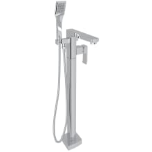 Caswell Floor Mounted Tub Filler with Built-In Diverter - Includes Hand Shower