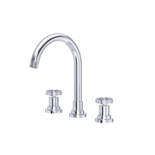 Campo 1.2 GPM Widespread Bathroom Faucet with Wheel Handles and Pop-Up Drain Assembly