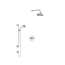 Deco Pressure Balanced, Thermostatic Shower System with Shower Head, Hand Shower, Hose, and Valve Trim