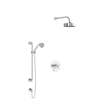 Deco Thermostatic Shower System with Shower Head, Hand Shower, and Hose