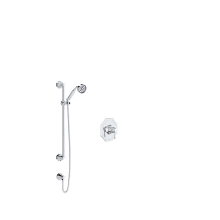 Deco Pressure Balanced Shower System with Hand Shower, Hose, and Valve Trim