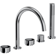 Eclissi Deck Mounted Roman Tub Filler with Built-In Diverter - Includes Hand Shower