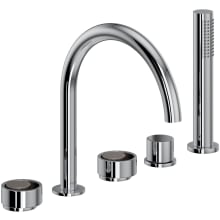 Eclissi Deck Mounted Roman Tub Filler with Built-In Diverter - Includes Hand Shower