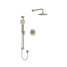 Edge Pressure Balanced, Thermostatic Shower System with Shower Head, Hand Shower, and Valve Trim
