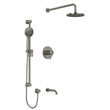 Edge Thermostatic Shower System with Shower Head and Hand Shower