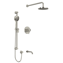 Edge Thermostatic Shower System with Shower Head and Hand Shower