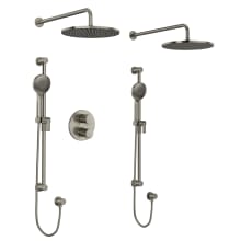 Edge Thermostatic Shower System with Shower Head and Hand Shower