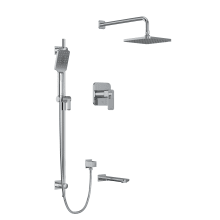 Equinox Thermostatic Shower System with Shower Head and Hand Shower