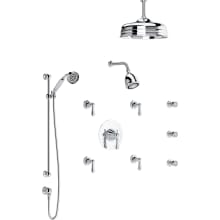 Georgian Era Thermostatic Shower System with Shower Head, Hand Shower, and Hose