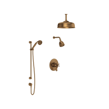 Georgian Era Thermostatic Shower System with Shower Head, Hand Shower, and Hose