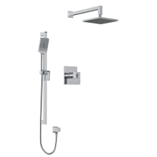 Kubik Thermostatic Shower System with Shower Head and Hand Shower