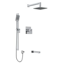 Kubik Thermostatic Shower System with Shower Head and Hand Shower