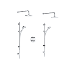 Lombardia Thermostatic Shower System with Shower Head and Hand Shower